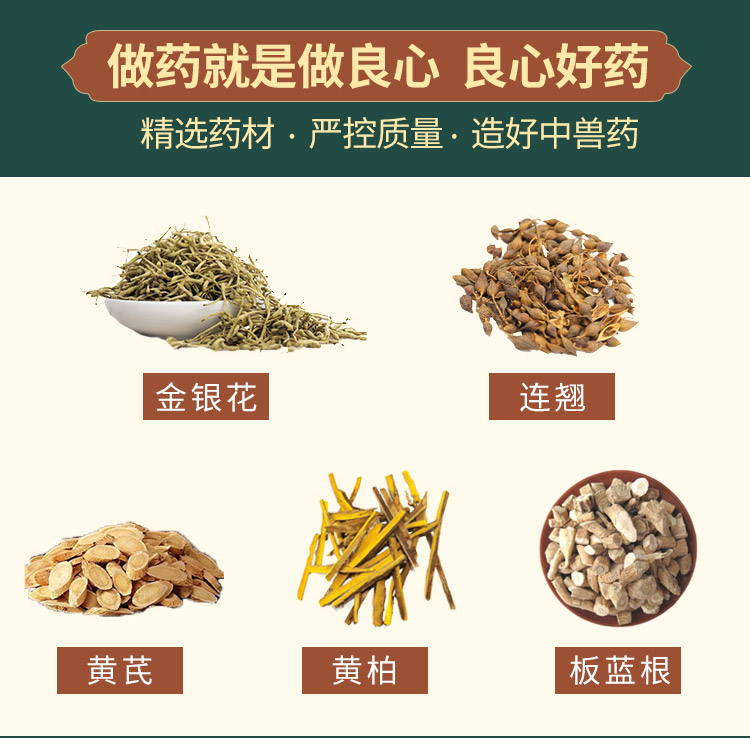 育隆银翘板蓝根散 精选药材造好中兽药