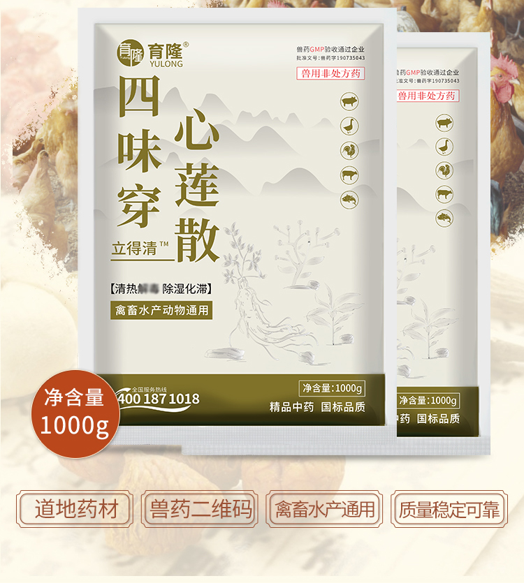 育隆四味穿心莲散 四味穿心莲散包装