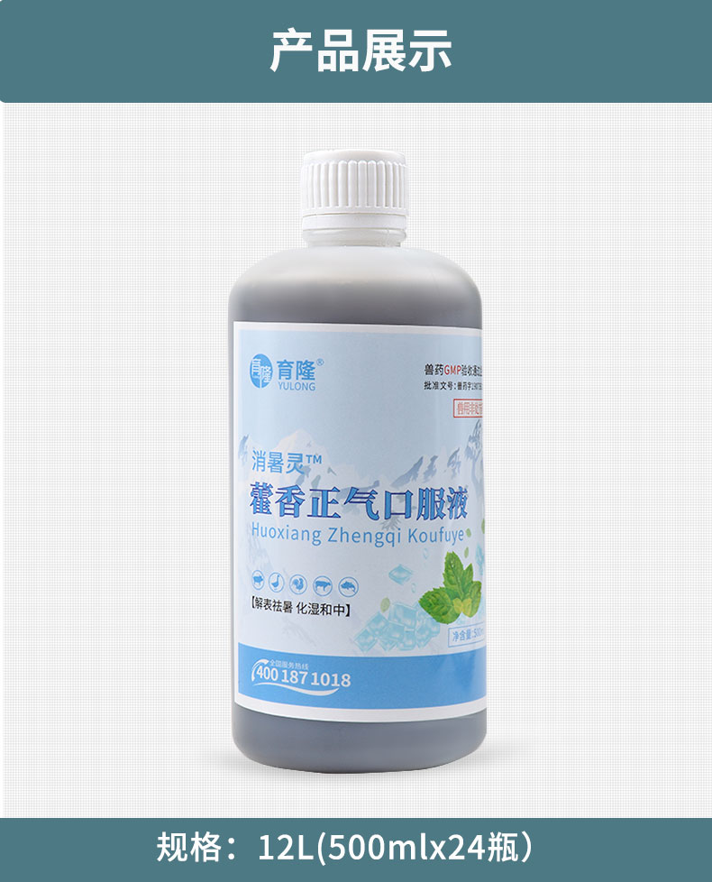 藿香正气口服液产品展示